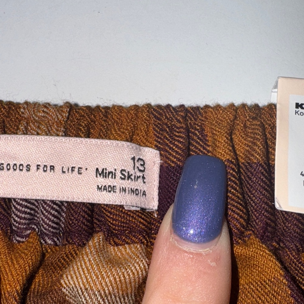 SO‎ Women's Plaid A-Line Skirt - Purple and Orange perfect fall colors! - Picture 3 of 6
